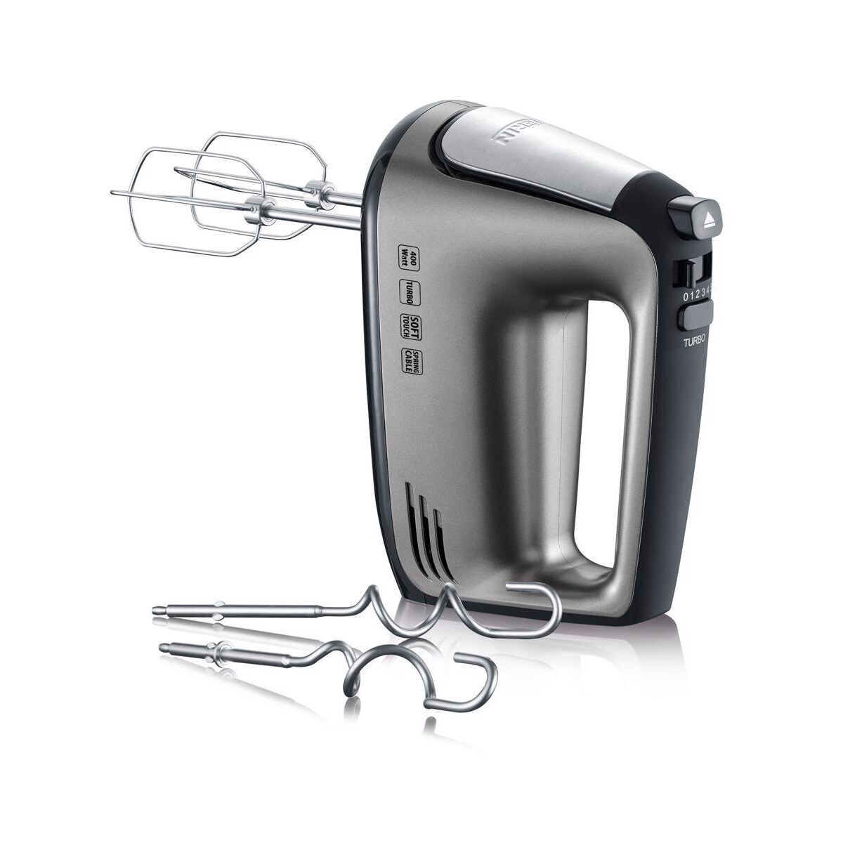 Batedeira Severin HM 3832 de 400 W com 5 Níveis de Velocidade - Aço Inoxidável Aço inoxidável-2