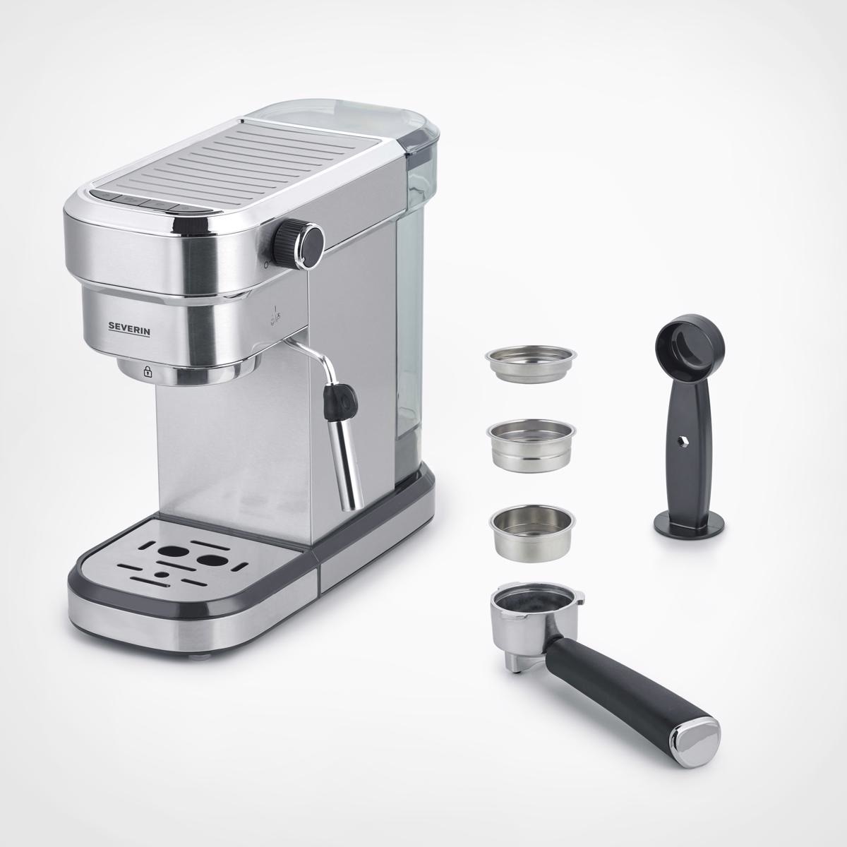 Máquina de Café Manual Severin KA5994 de 15 bar para Café Moído ou Pastilhas - Inox Inox-10
