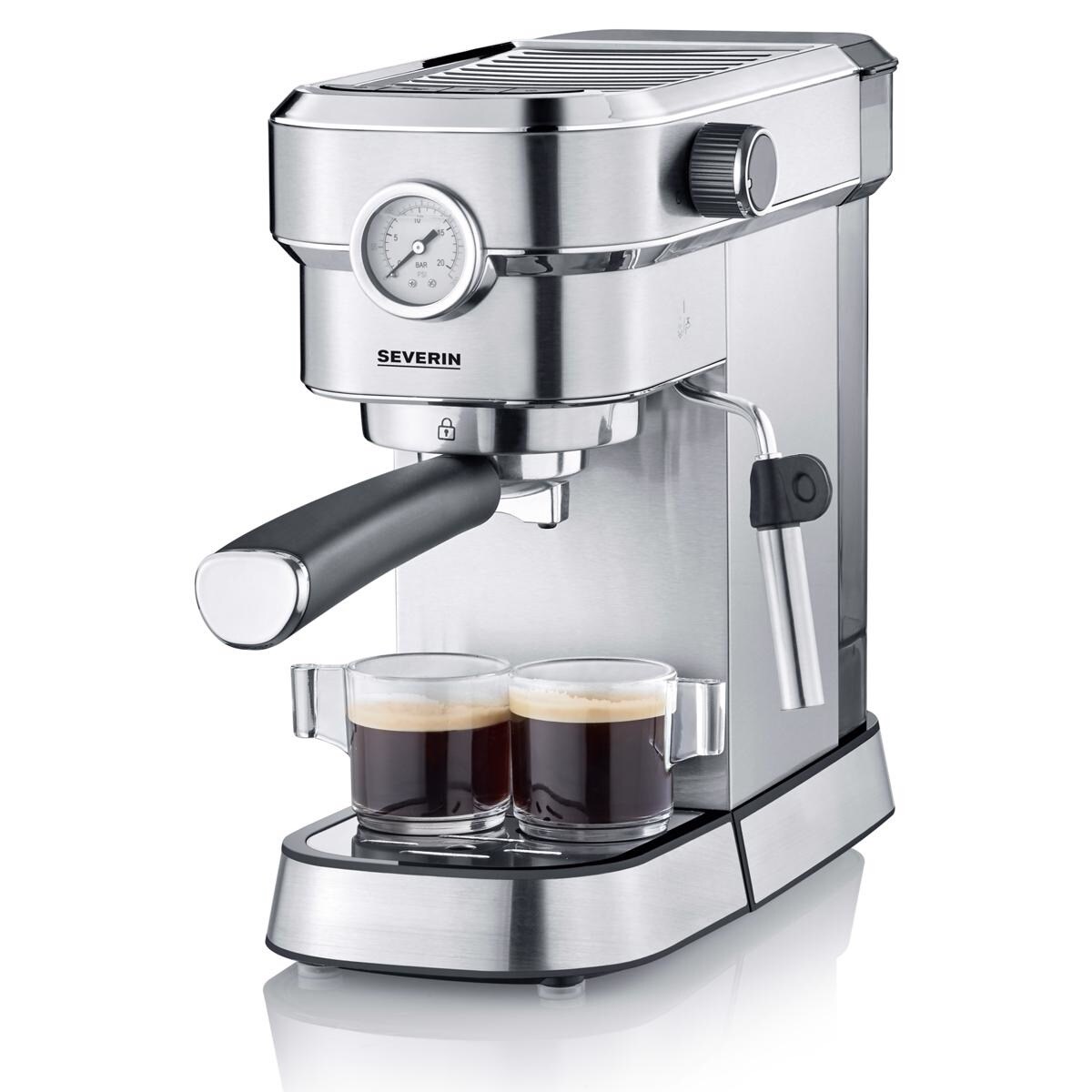 Máquina de Café Manual Severin Expresso Barista  KA5995 de 15 bar para Café Moído e Pastilhas - Inox 4