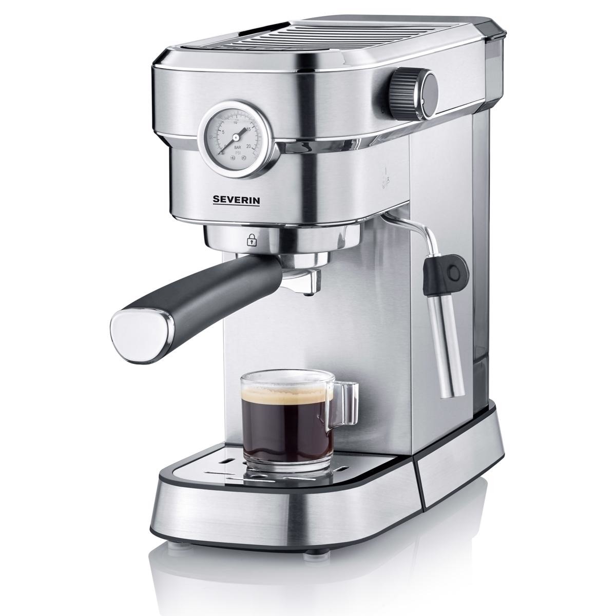 Máquina de Café Manual Severin Expresso Barista  KA5995 de 15 bar para Café Moído e Pastilhas - Inox 3