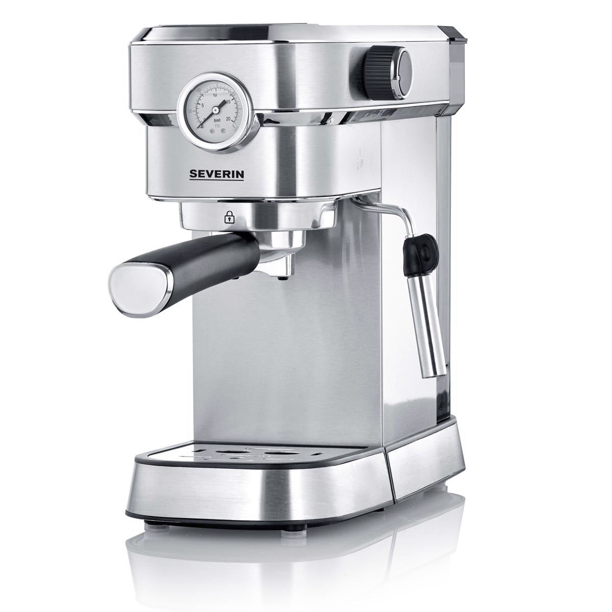 Máquina de Café Manual Severin Expresso Barista  KA5995 de 15 bar para Café Moído e Pastilhas - Inox 2