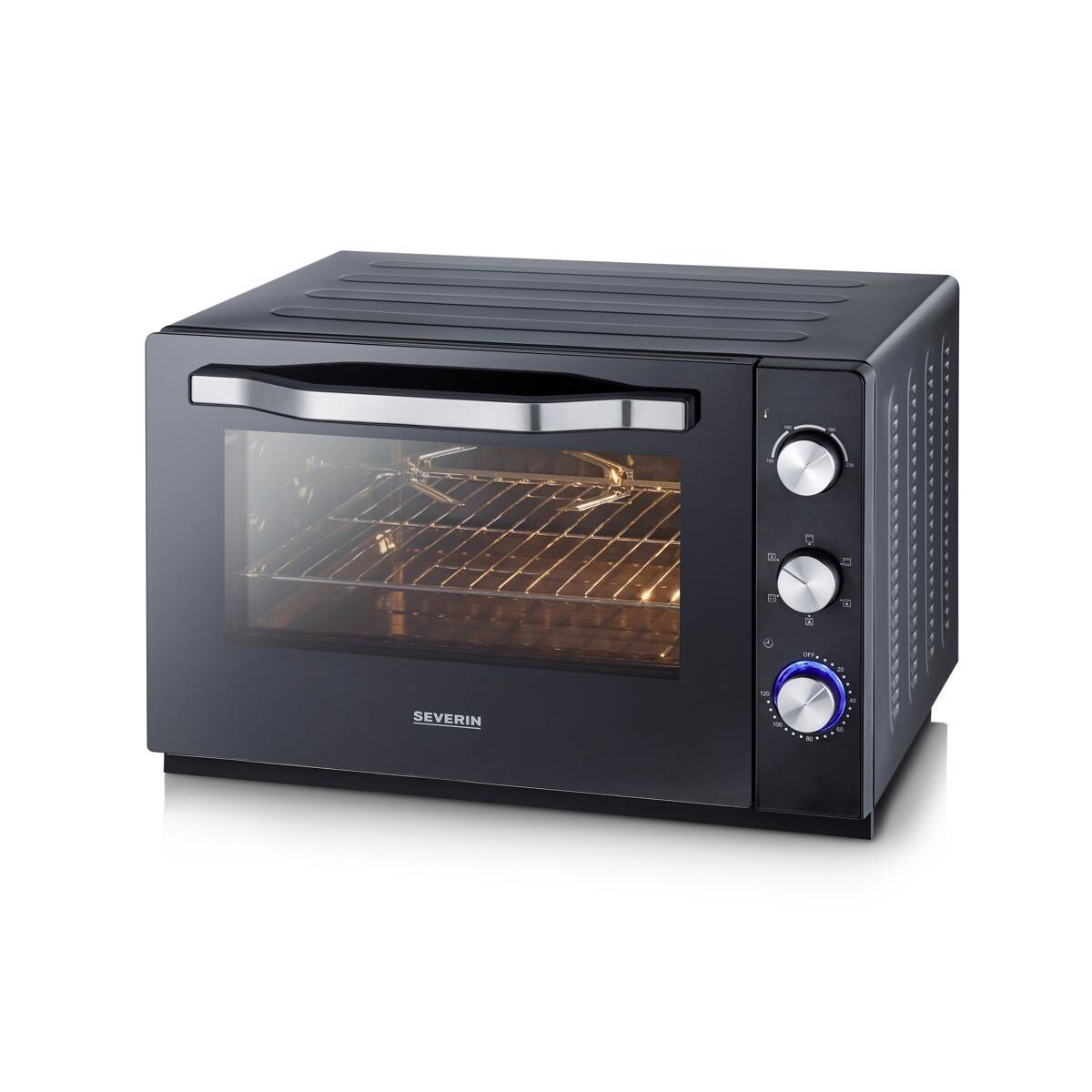 Forno Mini Elétrico Severin TO2066 de 2200 W com Capacidade de 60 Litros - Preto Preto-3