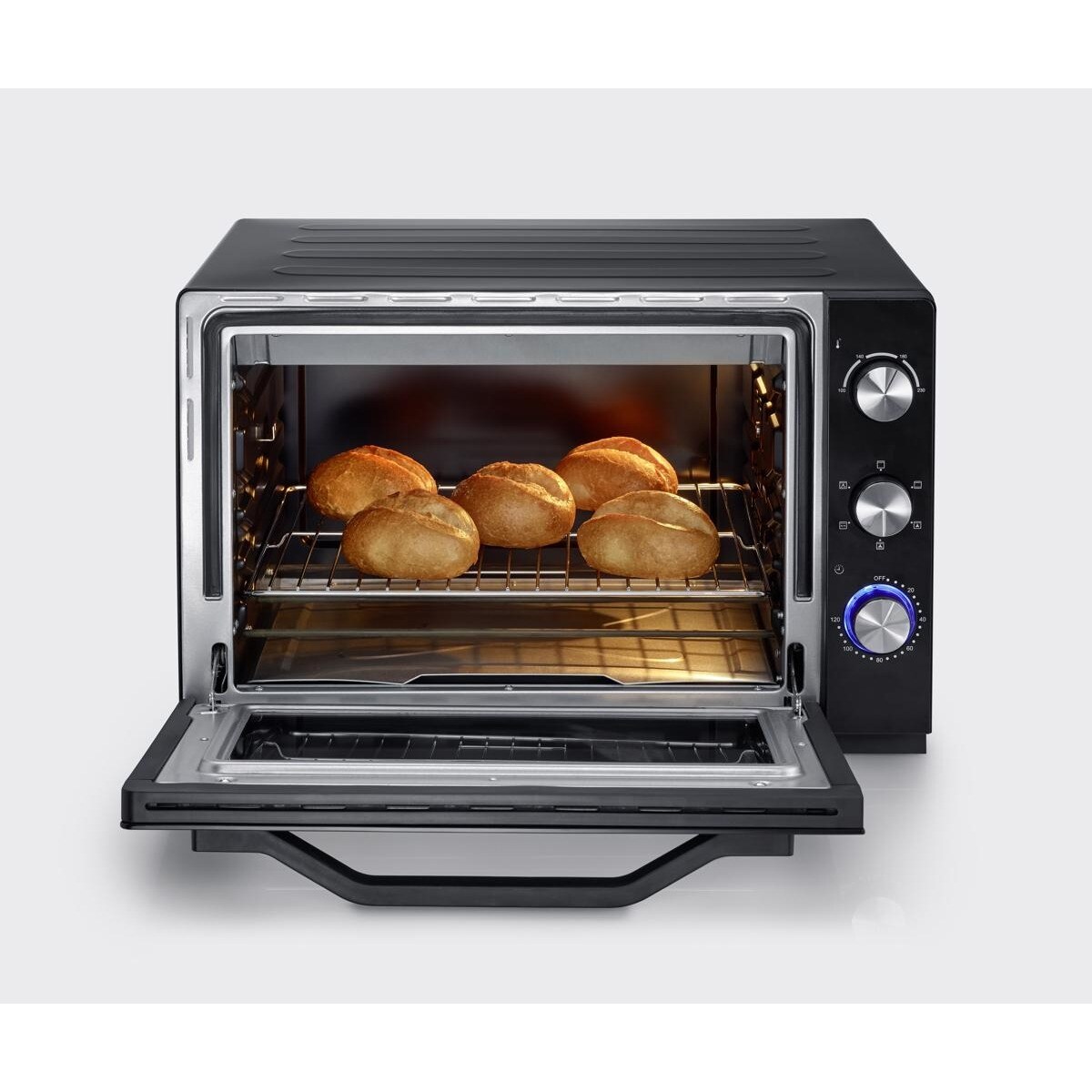 Forno Mini Elétrico Severin TO2066 de 2200 W com Capacidade de 60 Litros - Preto Preto-1