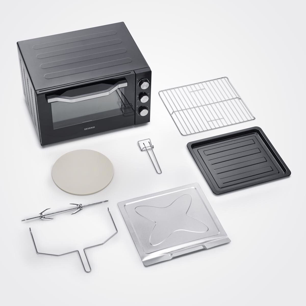 Forno Mini Elétrico Severin TO2066 de 2200 W com Capacidade de 60 Litros - Preto Preto-9