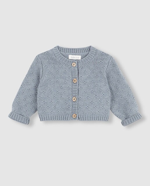Chaqueta de bebé verde con jacquard al tono · Gocco · El Corte Inglés