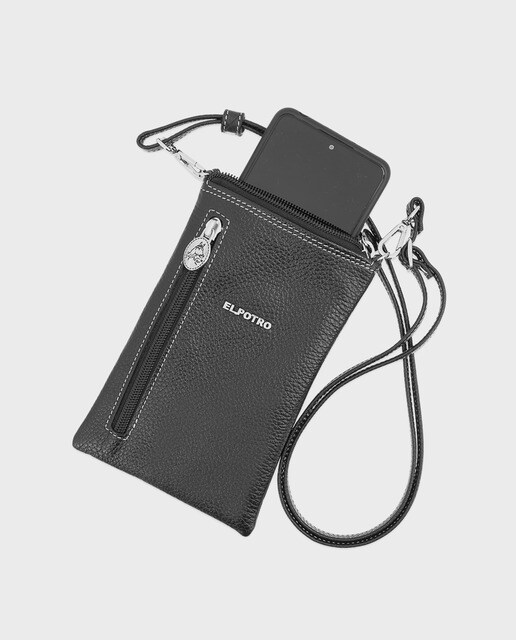 Bolso para móvil El Potro de piel vacuna en negro · El Potro · El Corte  Inglés