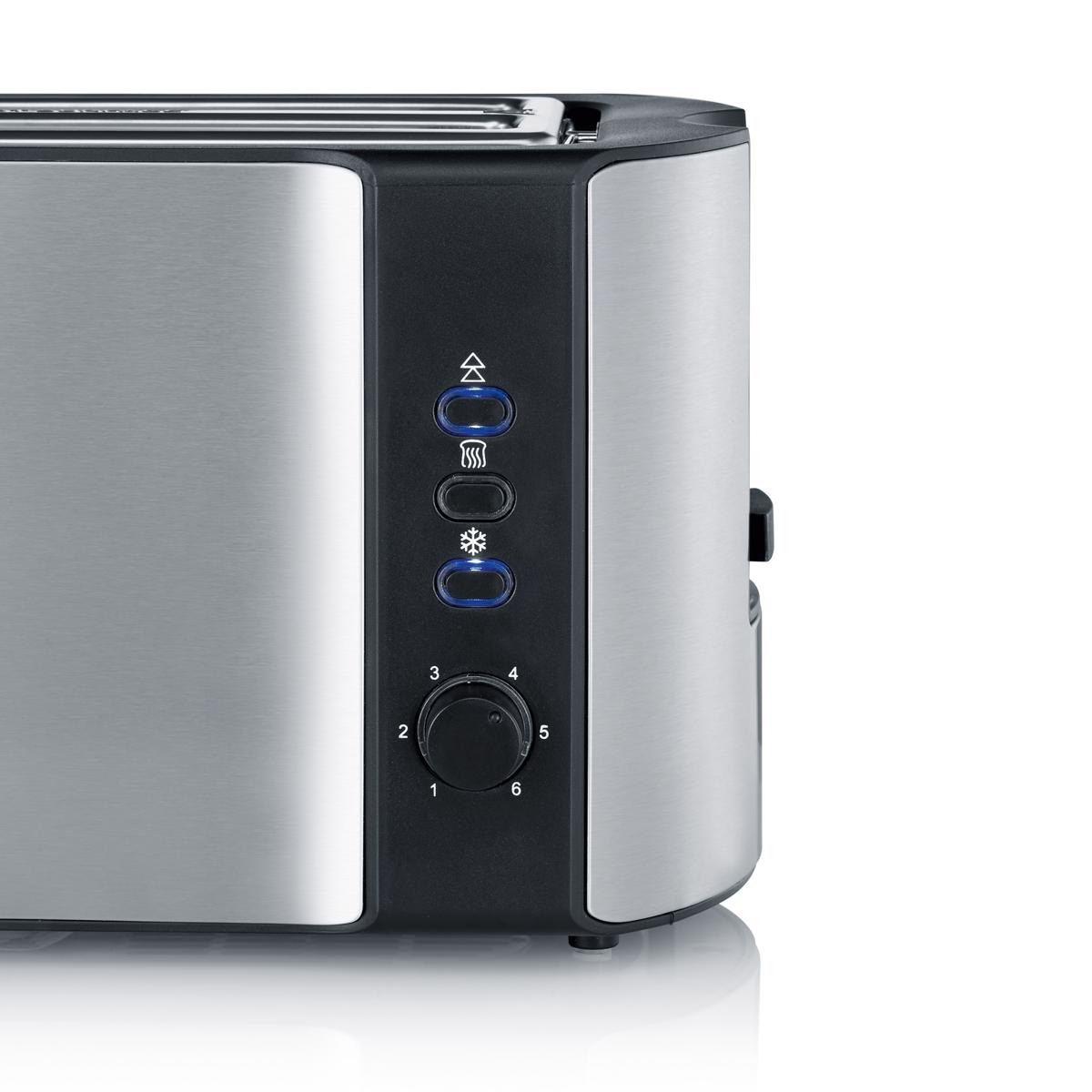 Torradeira Severin AT 2590 Long Slot de 1400 W com 2 Fendas Longas - Inox Inox-6