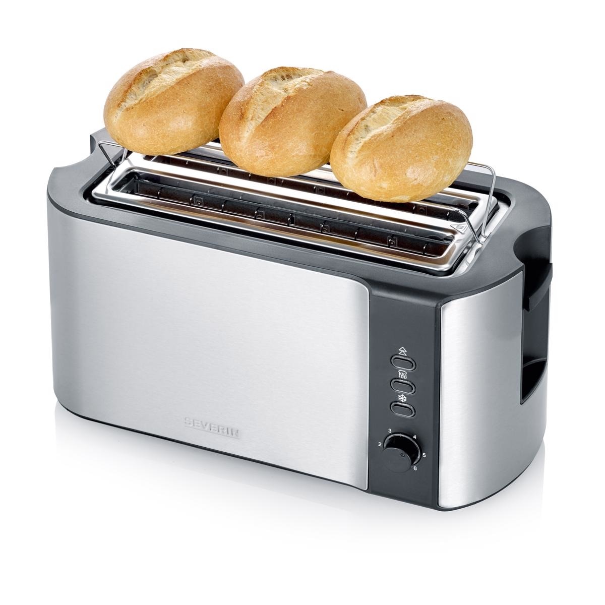 Torradeira Severin AT 2590 Long Slot de 1400 W com 2 Fendas Longas - Inox Inox-2
