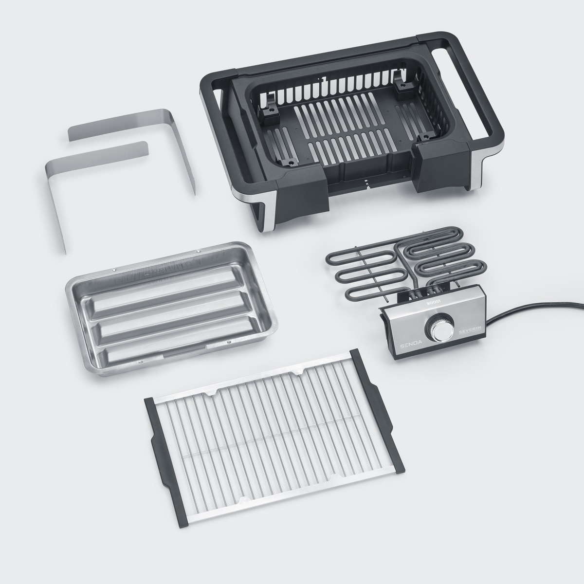 Grelhador de Resistência Severin PG8113 SafeTouch e BoostZone de 3000W - Preto e Inox Inox/Preto-9