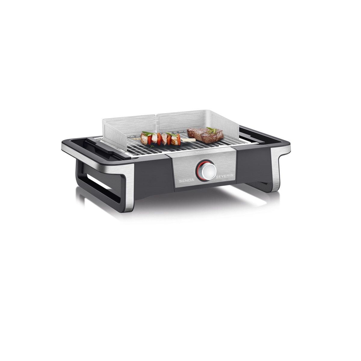 Grelhador de Resistência Severin PG8113 SafeTouch e BoostZone de 3000W - Preto e Inox Inox/Preto-2
