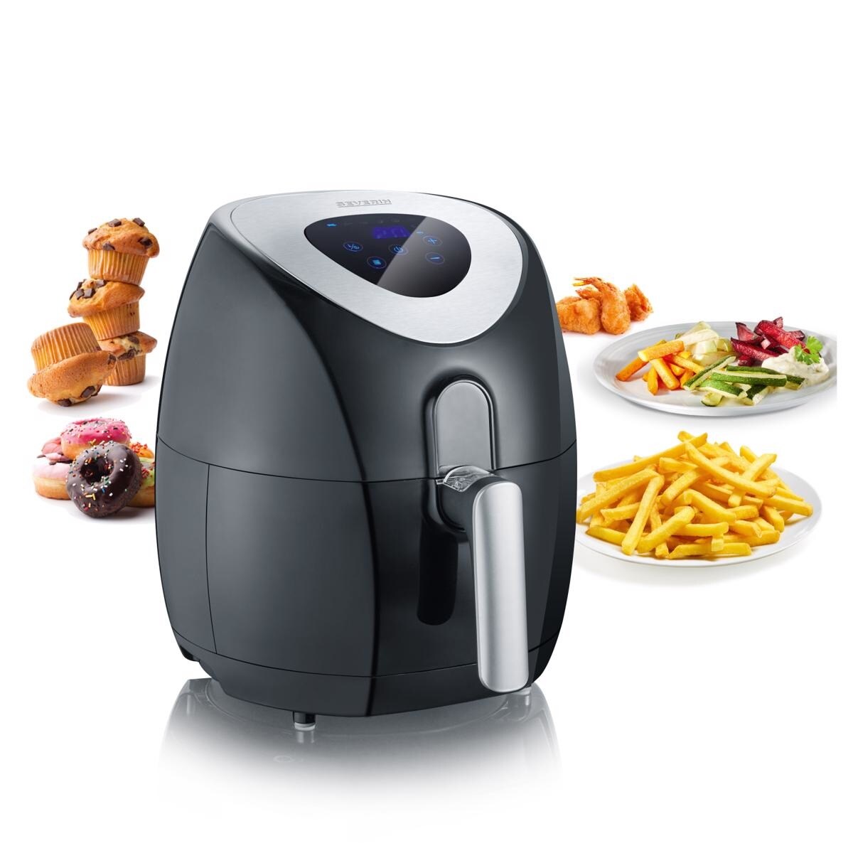 Fritadeira Air Fryer Severin FR 2430 sem Óleo de 1500 W e Capacidade de 3,2 Litros - Preto Preto-2
