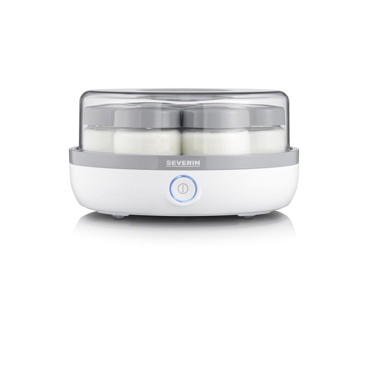 Iogurteira Severin JG 3518 de 13 W e com 7 Copos - Branco e Cinza Branco / Cinzento-1