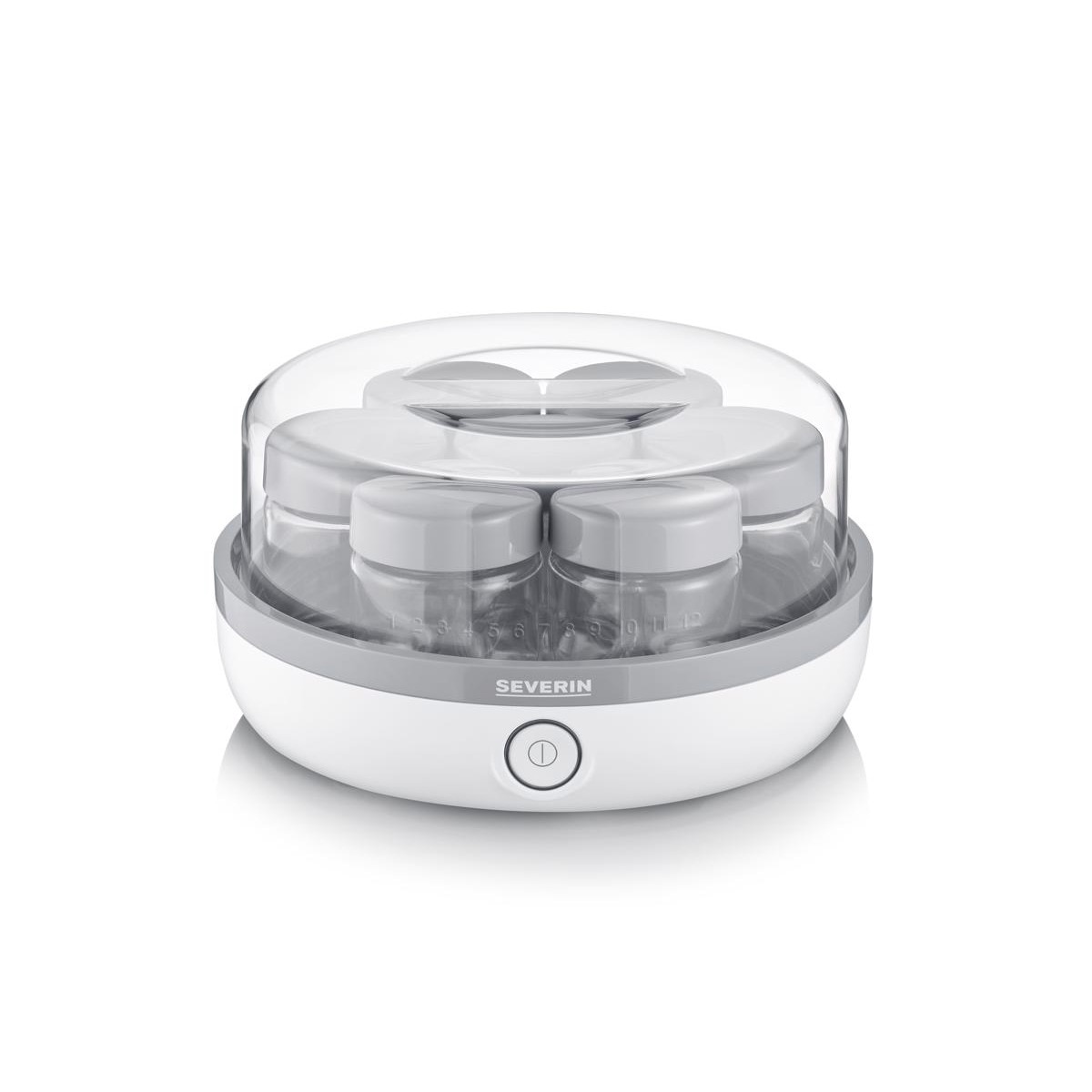 Iogurteira Severin JG 3518 de 13 W e com 7 Copos - Branco e Cinza Branco / Cinzento-4