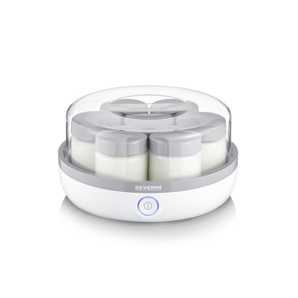 Iogurteira Severin JG 3518 de 13 W e com 7 Copos - Branco e Cinza Branco / Cinzento-3