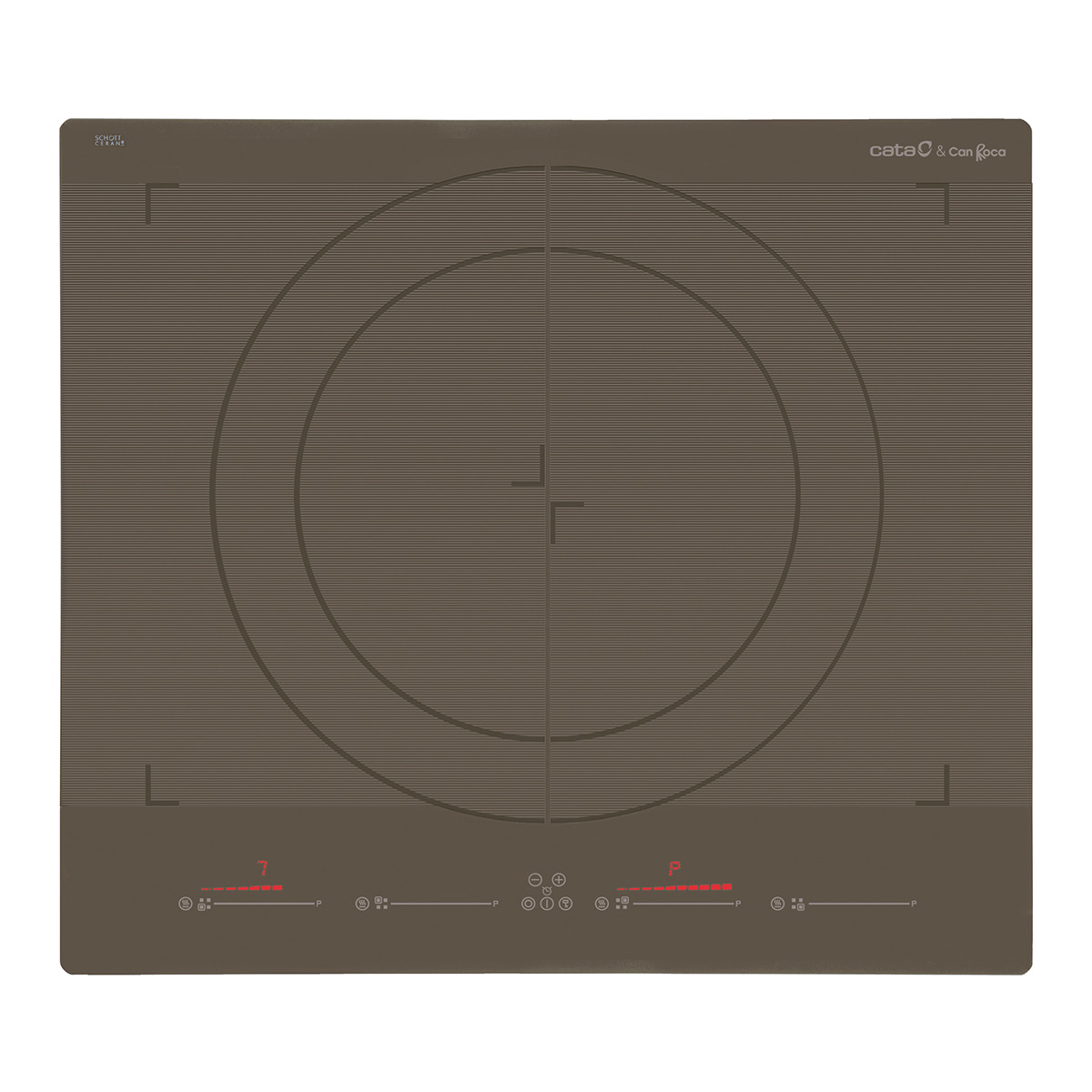 Placa inducción Cata 2 zonas dobles modulares - INDUCCION, GIGA Gris-1