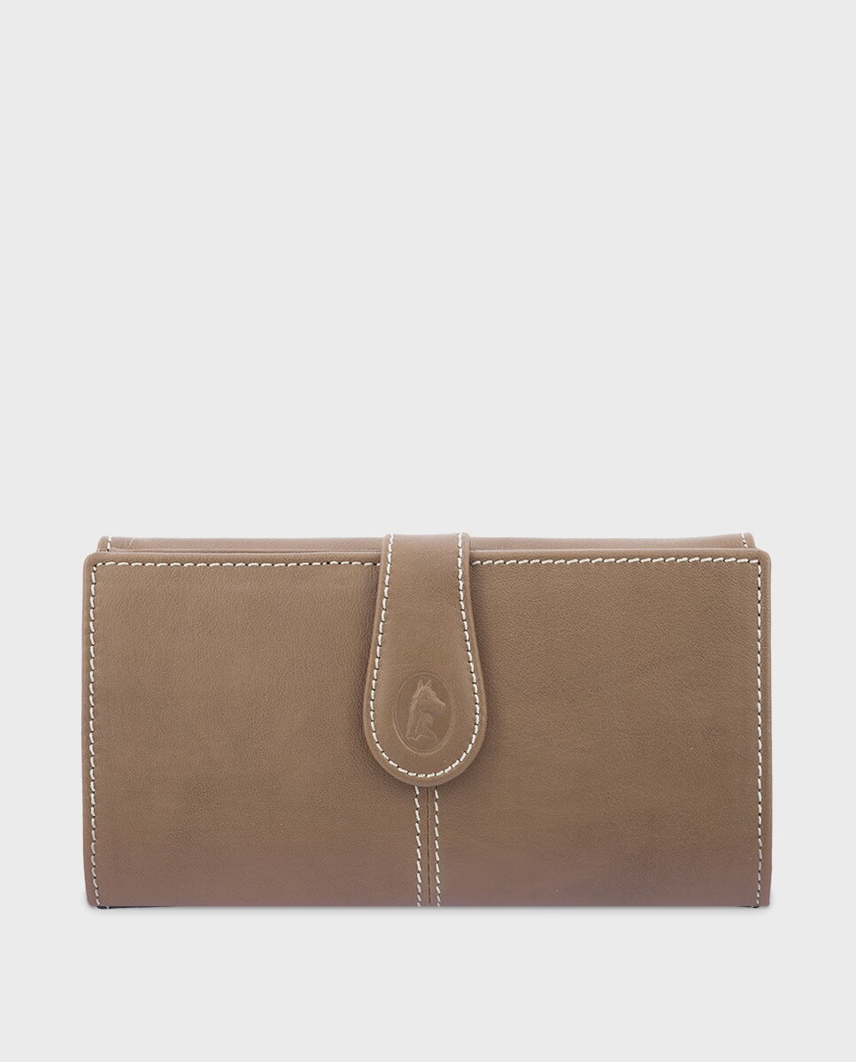 Portefeuille format moyen cuir