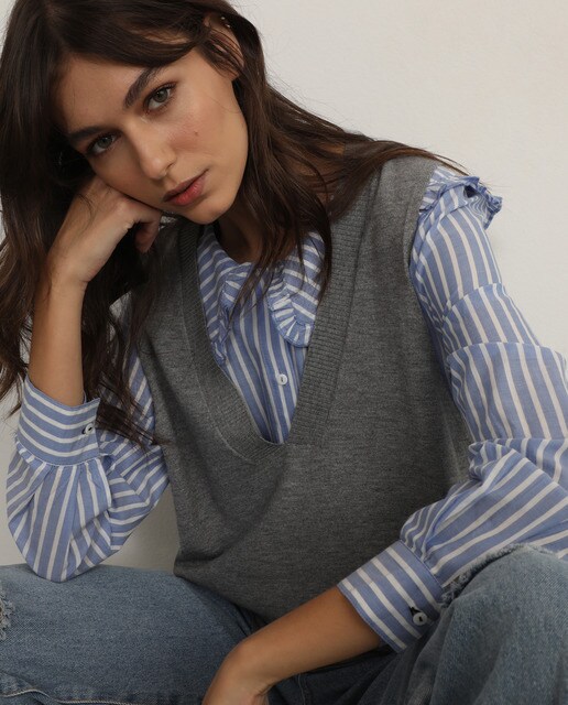 Chaleco de mujer punto cuello pico · Fórmula Joven · El Corte Inglés