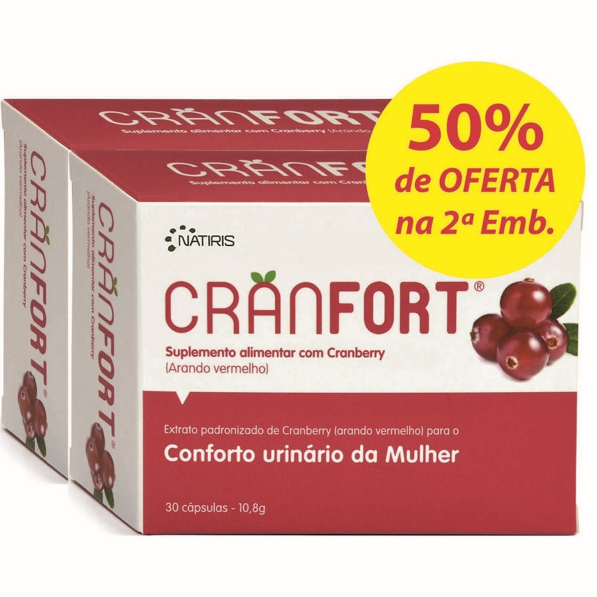 Imagem 0 de Suplemento Alimentar Duo Cranfort -50% na 2ª Embalagem - 2x 30 cápsulas