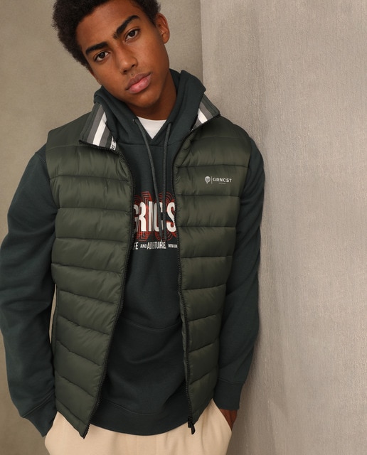 chaleco verde hombre