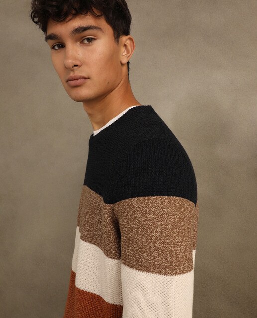 Jersey de hombre multicolor con cuello caja · Green Coast · El Corte Inglés