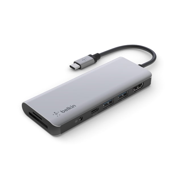 Imagen 0 de Adaptador hub Belkin Connect USB-C multipuerto 7 en 1