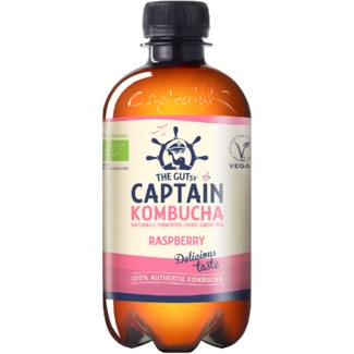 Bebida Chá Fermentado de Framboesa Biológica embalagem 400 ml - Captain Kombucha