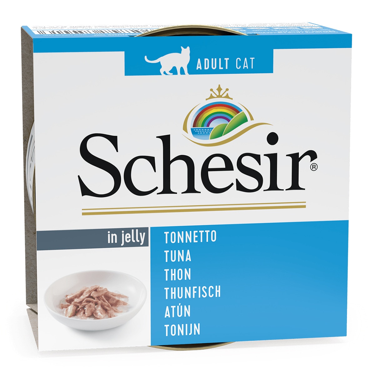 Comida húmeda para gatos adultos Schesir atún en gelatina 85 g 3