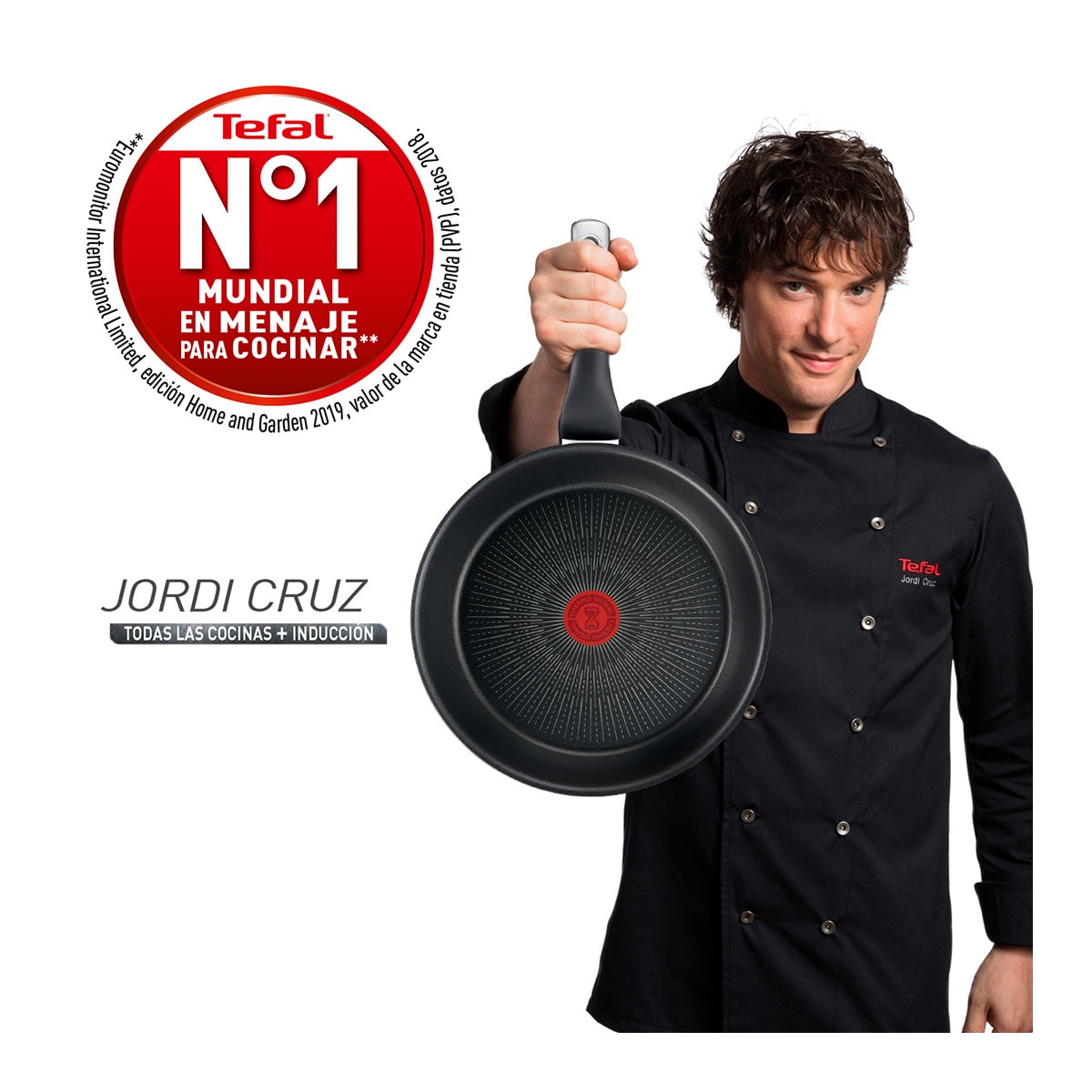 Sartén con mango de acero Jordi Cruz Tefal Negro-6