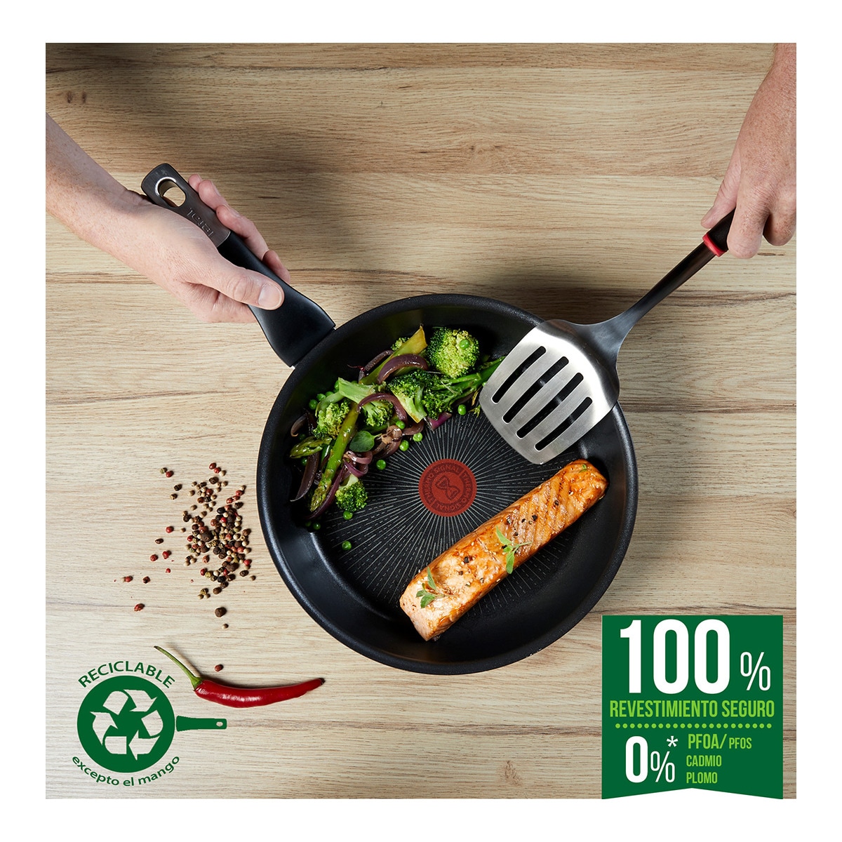 Sartén con mango de acero Jordi Cruz Tefal Negro-8