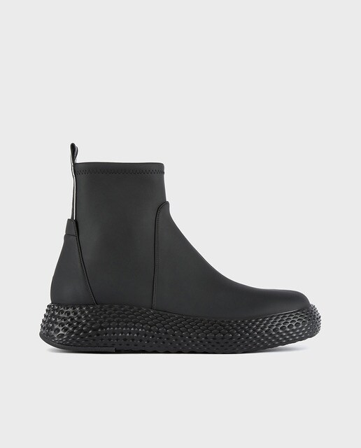 Botines de mujer con suela deportiva en tejido efecto neopreno · Emporio  Armani · El Corte Inglés