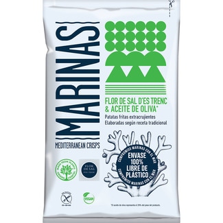 patatas fritas sal marina de Formentera con aceite de oliva Sin Gluten bolsa 135 g - Vicente Vidal Marinas