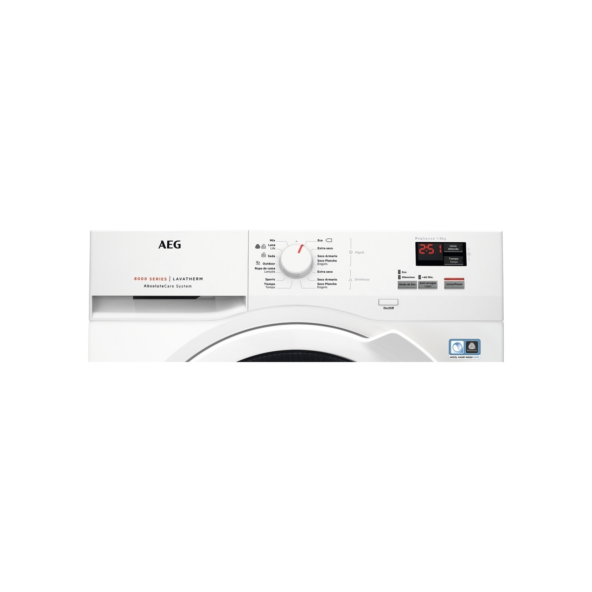 Secadora AEG 8 kg Condensación, Bomba de calor, AbsoluteCare - T8DBK861 Blanco-2
