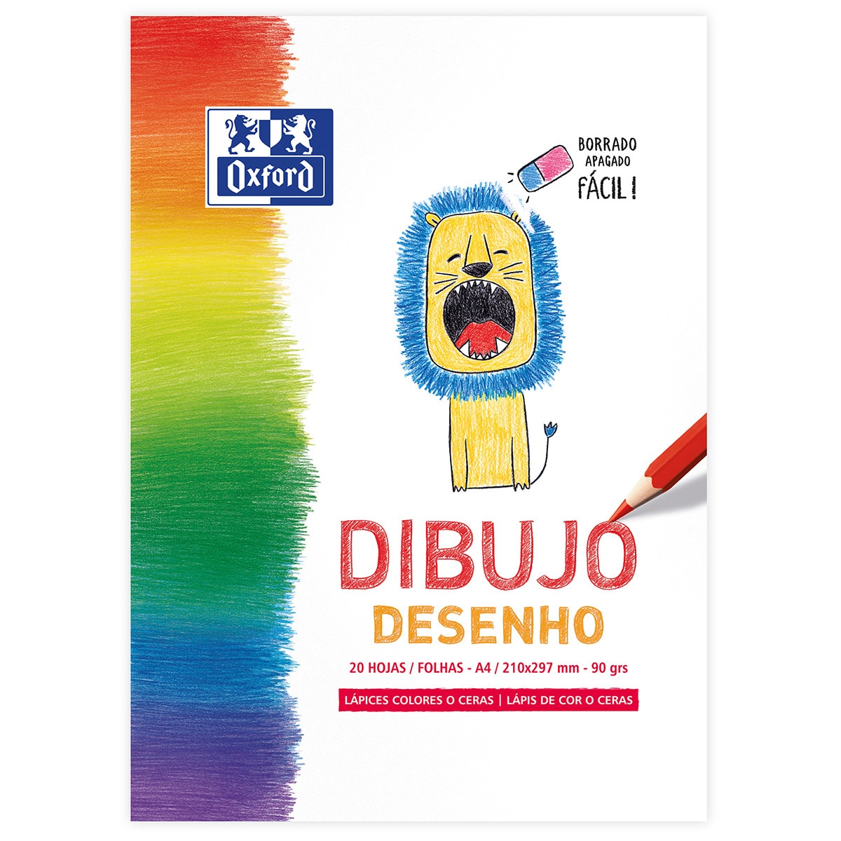 Bloc Dibujo  Oxford A4 20 Hojas 90 Gramos Kids Blanco-1