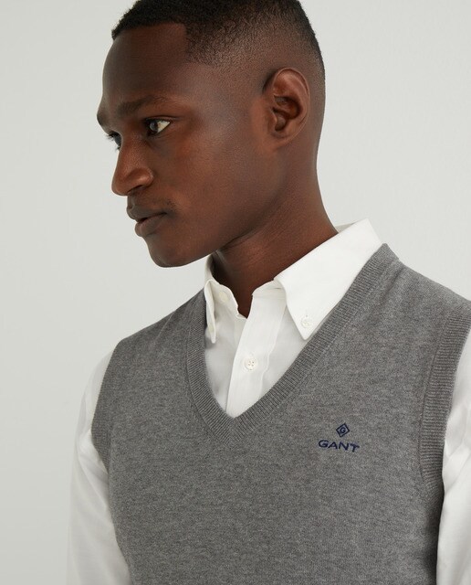 Chaleco de punto hombre gris · Gant · El Corte Inglés