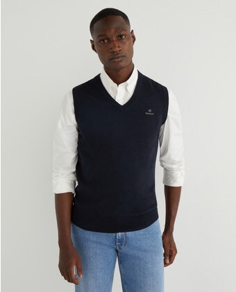 Colete de malha azul · Gant · El Corte Inglés