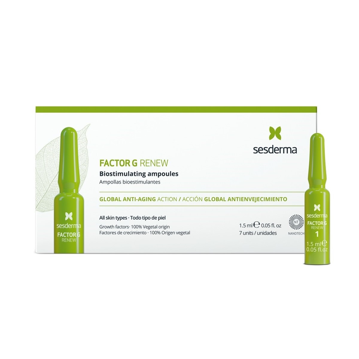 Imagem 0 de Ampolas Bioestimulantes Factor G Renew 7X1,5ml Sesderma