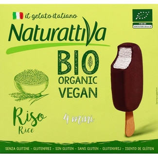 Mini Gelado Vegetal sem Glúten Biológico Pack 4 embalagem 200 g - Naturattiva