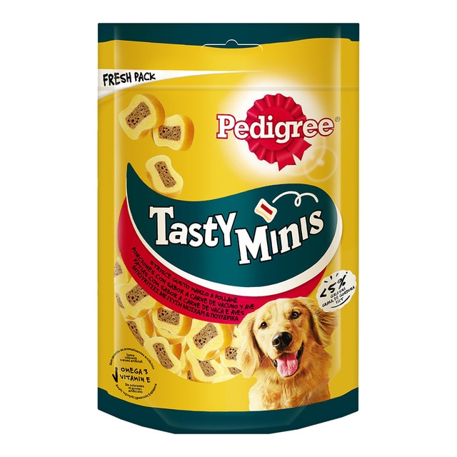 Imagen 0 de Snack para perros adultos Pedigree Tasty Bites Chewy Slices buey 155 g
