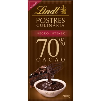 Chocolate Culinário Preto Intenso 70% embalagem 200 g - Lindt
