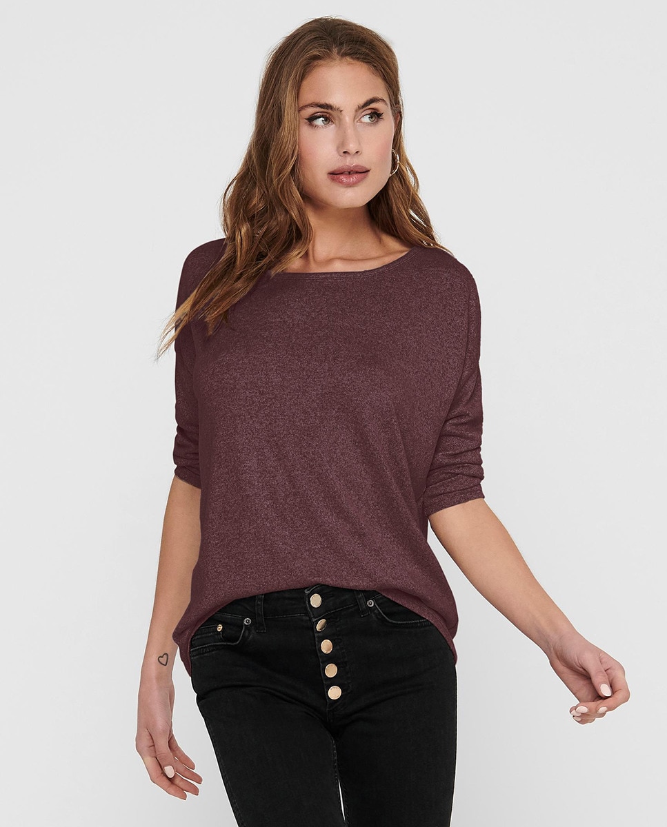 Tshirt à encolure bateau et manches 4/5