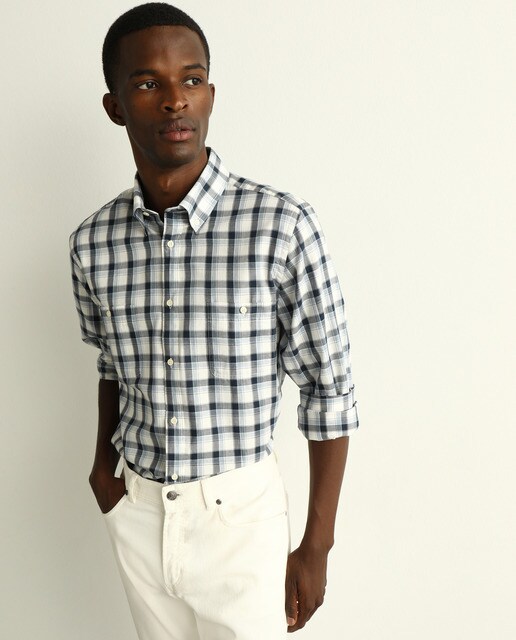 Camisa twill de hombre classic de cuadros azul · Emidio Tucci · El Corte  Inglés