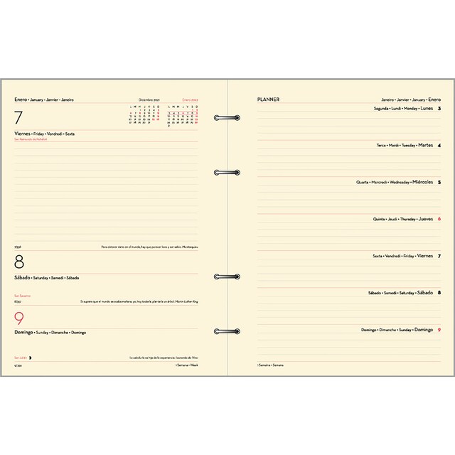 Imagen 0 de Recambio universal 2026 16x21 cm anillas Deusto multilingüe