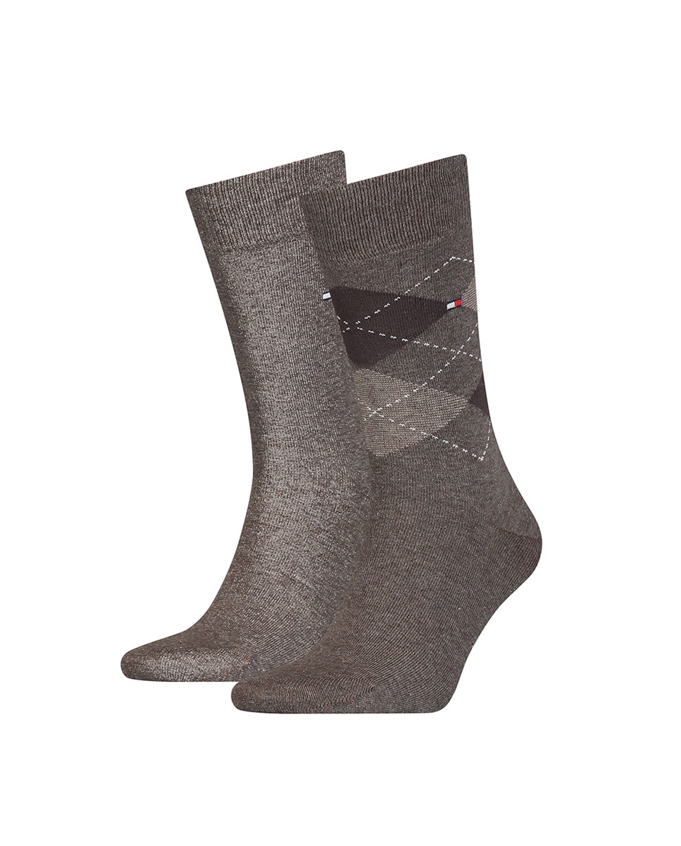 Lot de deux paires de chaussettes basses gris