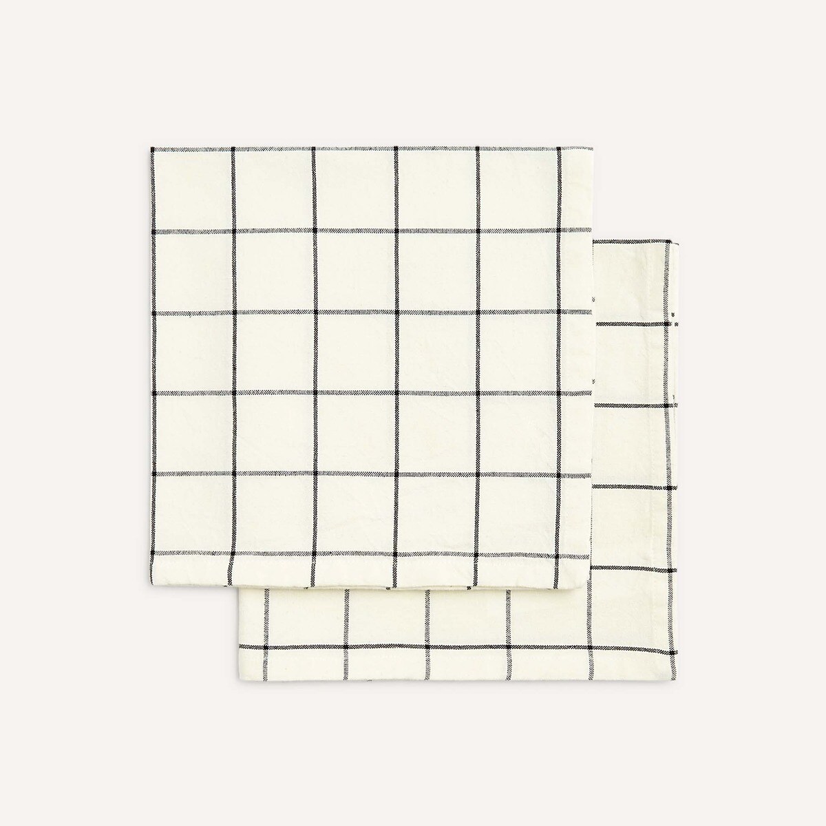 Lot de 2 serviettes de table à carreaux Cuadro