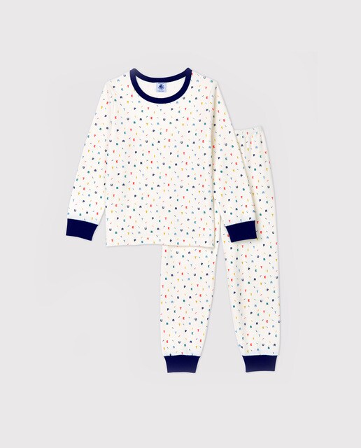 Pijama con estampado de letras multicolores de niño de terciopelo · Petit  Bateau · El Corte Inglés