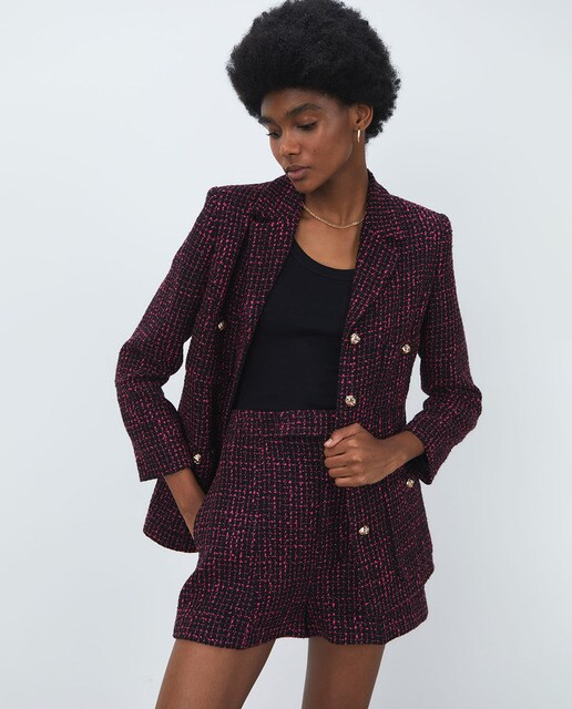 Chaqueta de mujer textura con solapa · Sfera · El Corte Inglés