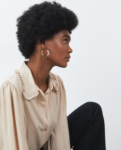 Camisa de mujer cuello bobo cierre botones · Sfera · El Corte Inglés