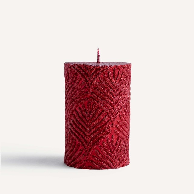 Imagen 0 de Vela decorativa taco hojas Navidad El Corte Inglés