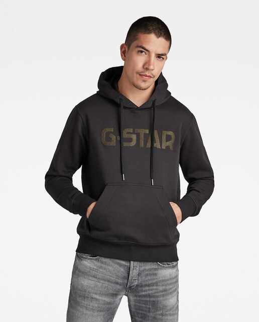 Sudadera de hombre Hooded negra con capucha · G-Star Raw · El Corte Inglés