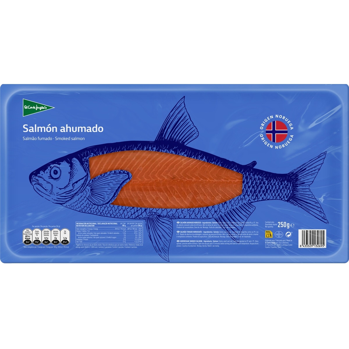 Salmão Fumado embalagem 250 g